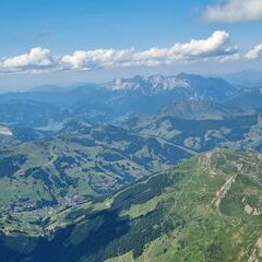Flugwegposition um 13:44:10: Aufgenommen in der Nähe von Gemeinde Uttendorf, Österreich in 2914 Meter